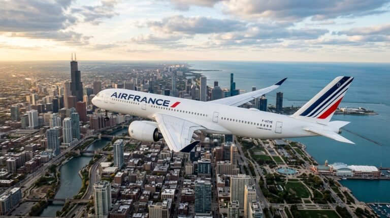 Air France A350 Chicago Flight Return
