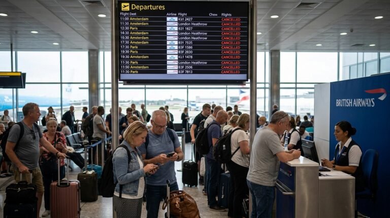 KLM British Airways flight cancellations